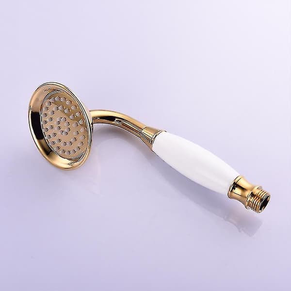 Brusehoved Badeværelse Messing Håndbruser Bærbar Kun Brusehoved Guld Titanium Universal Massage Håndbruser