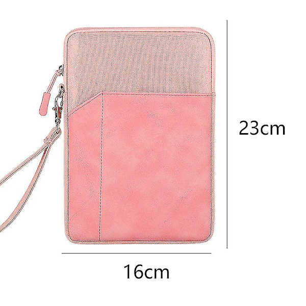 8 tommer tablet sleeve etui kompatibel med Samsung Ipad tablet læder etui liner taske anti-fald beskyttende cover（Pink-8 tommer）