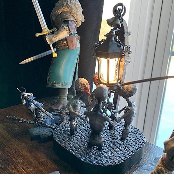 Fire Skaller Med Led Lys Halloween Blod Kilde Lampe Horror Kjede Zombie Lampe Soverom Sengeside
