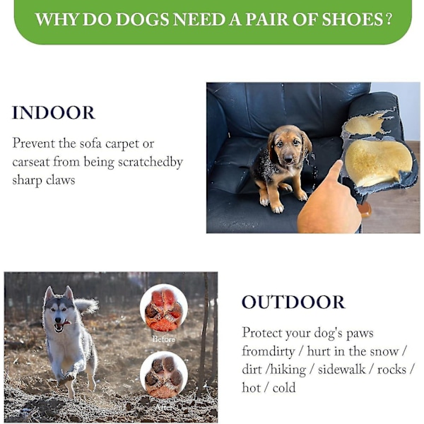 Beskyttende hundesko, termiske lange rør hundesko, åndbar mikrofiber læder hundepotbeskytter w