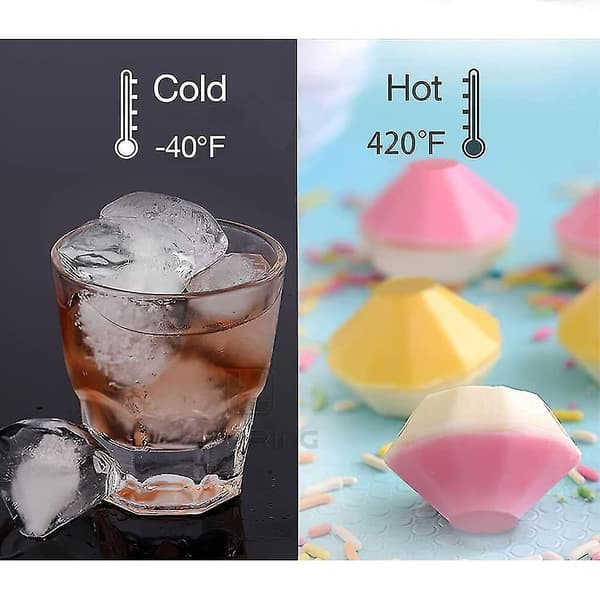 Isterninger, genanvendelige stablebare isterninger med låg til whisky-cocktailfryser（blå）