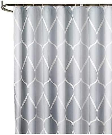 (80 x 180 cm, Grå) Vandtæt Polyester Bruseforhæng, Mideresistent Vaskbart Badeforhæng Til Badeværelse Med Rustfrie Øjer, Plastik Gardin