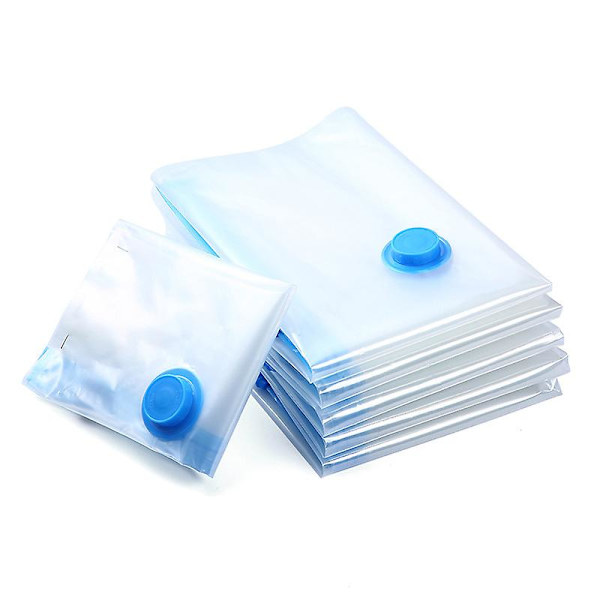 Vakuumförvaringspåsar + Gratis pump (10-pack) Spara 80 % mer utrymme, Hållbar utrymmesbesparande kompressionsförseglingspåse för kläder, täcken, gardiner（80*100cm）