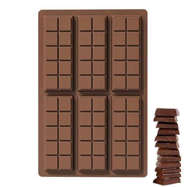 Silikonform för chokladkaka, 60 bitar, brytbar form, chokladkaka