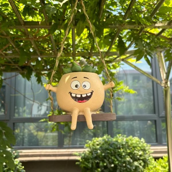Blomkrukor Hängande, Med Gunga Ansikte, Gunga Blomkruka, Blomkruka