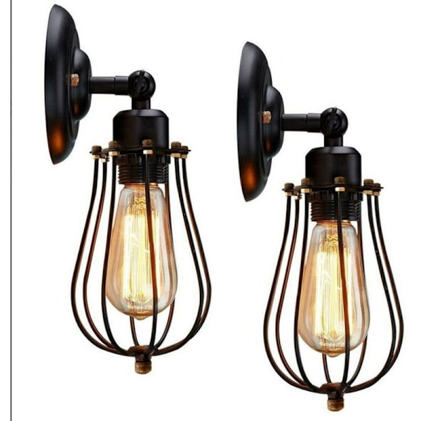 Industriell vägglampa i metalljärn E27 Retro Retro lampa för champagne hem café loft kök vardagsrum hotell sovrum rostfri 12x25cm 1st brons