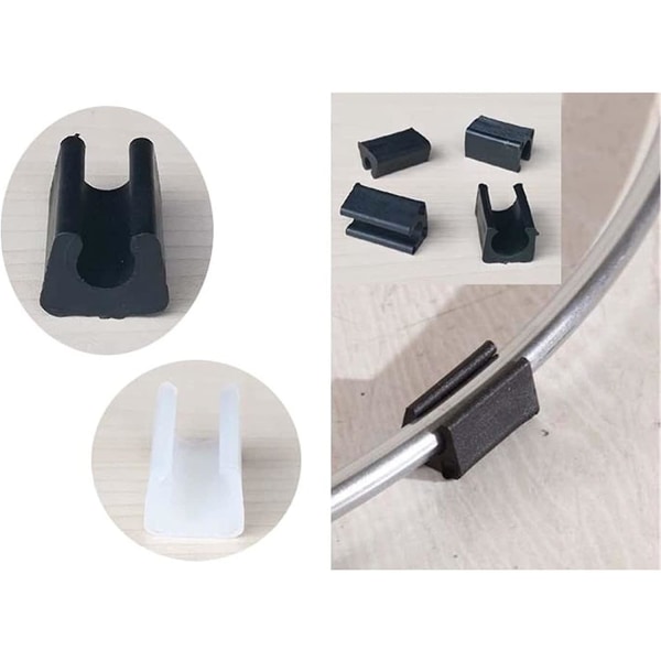 32 stk stolben glideplugg endehette bufferhette stopper møbel gulvbeskytter U-form plast stolhetter (10mm, hvit