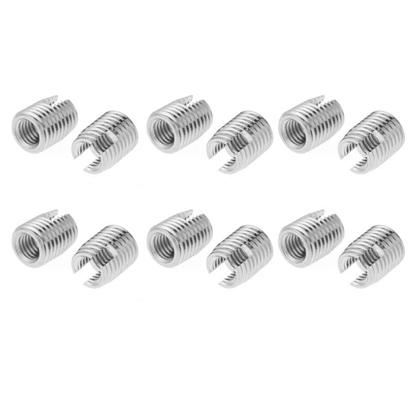20 st SUS303 rostfria självgängande slitsade skruvinsatser gängade insatser M8 x 15 mm