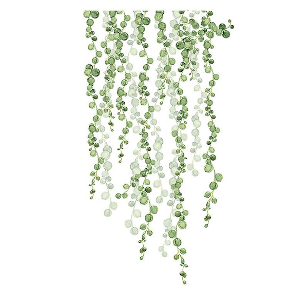 Grønne planter (2 ark, 30*90 cm) Eucalyptus vægklistermærke vinblade vægklistermærke aftagelig akvarel vægkunst dekoration skræl og klæb vægklistermærke vægmalerier
