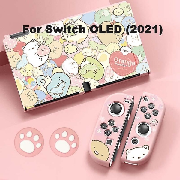 Kawaii Nintendo Switch Case Mjuk Silikon Oled Case Skydd Tillbehör Rosa Fodral För OLED Rosa