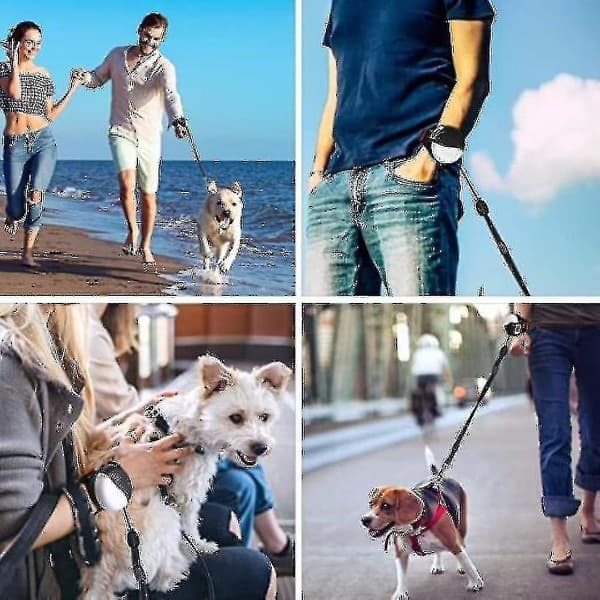 Hands-free Retractable Dog Leash, Extendable Puppy Running Leash Dog(blue)