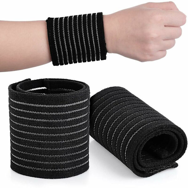 Elastisk handledsrem 4 st Andningsbar polyesterärm Kompressionsband för tennis gym sport män kvinnor
