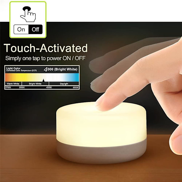Baby natlampe, genopladelig mini touch-lampe, trådløs LED-børnelampe, bærbar ammelampe til sengen, dæmpbar soveværelseslampe