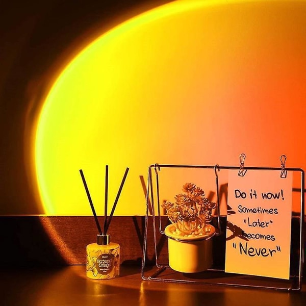 Auringonlaskun projektio led-lamppu, sateenkaarilattialamppu moderni lamppu (auringonlasku) auringonlaskumalli