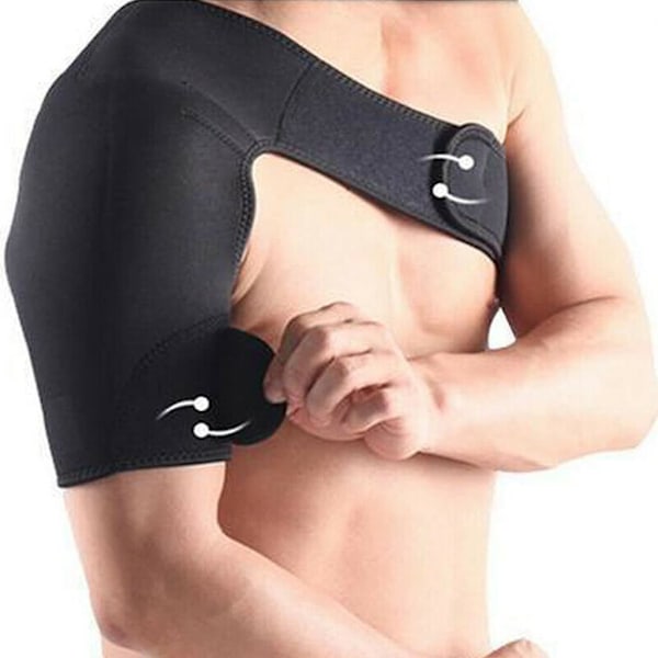 Axelbandage axelledsbandage stödbandage sportbandage axelskydd, justerbar, höger axelanvändning för män