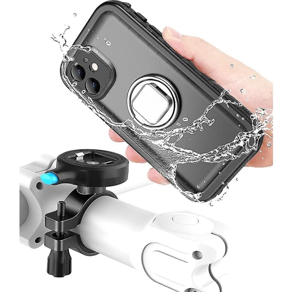 Cykeltelefonhållare för Iphone 12 Mini - Med vattentätt case Perfekt för Mtb Road