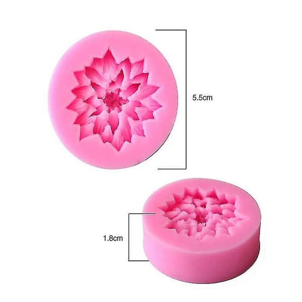 3D silikone bageform til kage fondant dekoration (blomst)