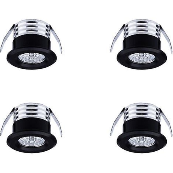 4 Mini Spotlight Led Castables, 3 W, neutraali musta valaisin