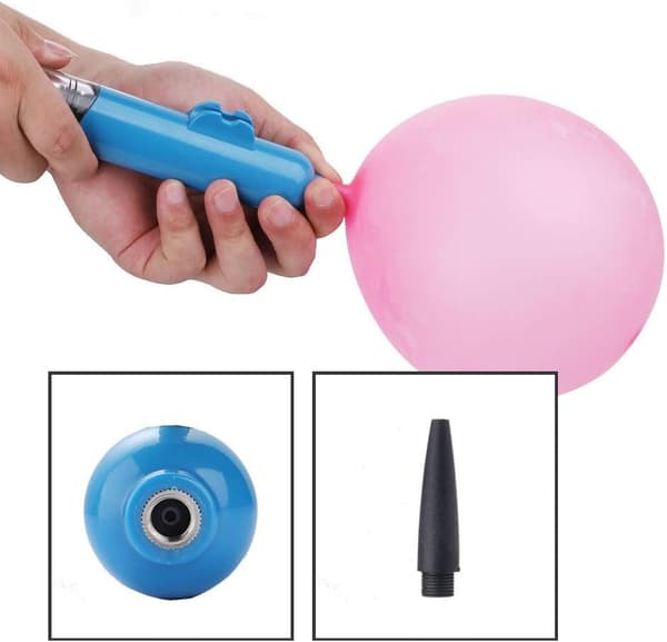 1 st bollpump, bärbar tvåvägs snabb luftpump Röd