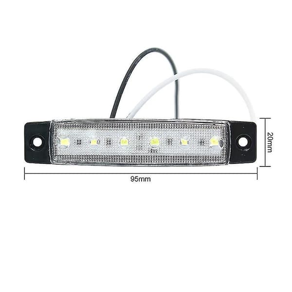 10 stk Blå 12v,6 Led Side Marker Indikatorlys Truck Trailer Buss