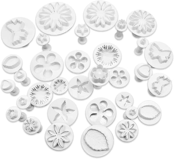 33 stk. bageformværktøjer Fondant Plunger Cutters, kagekageform til DIY