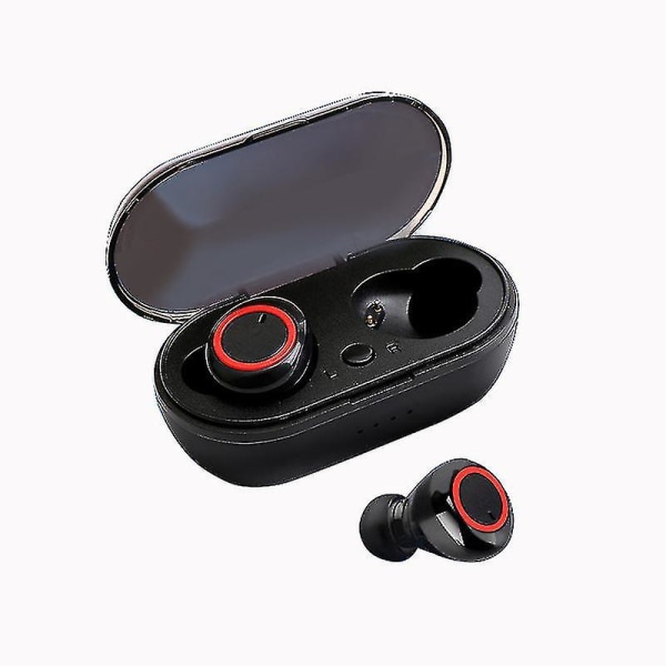 Y50 Bluetooth True Wireless In-ear Bluetooth 5.0-ljud (svart Röd)