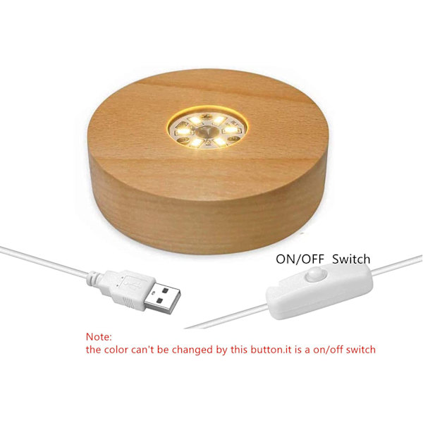 2-pack runda LED-ljusdisplaybasprydnader