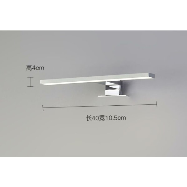 Justerbar LED-spegelsapplikation, badrumsapplikation, spegelbelysning, möbler, väggapplikation-(neutral ljus 4200K)40CM 7W