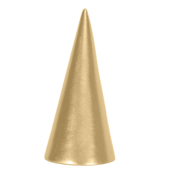 Ringholder i kegleform til smykker - Ringdisplayholder til forlovelses- eller vielsesringe - Guld