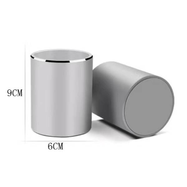 Metall rund pennhållare för barn pennhållare (9*6cm) Silver (9*6 cm)