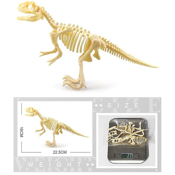 7 stk. simuleret dinosaur skelet figur legetøj model til børn gaver