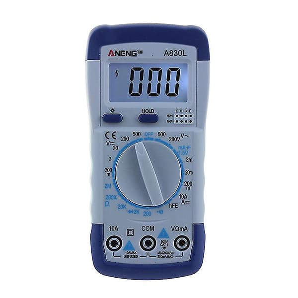 Lcd Digital Multimeter Ac Dc Spenning Diode Freguency Multitester Strømmåler（uten batteri）