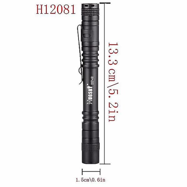 2*Aaa Led 1200Lm Lamppuklipsi Mini Penlight Taskulamppu (A)