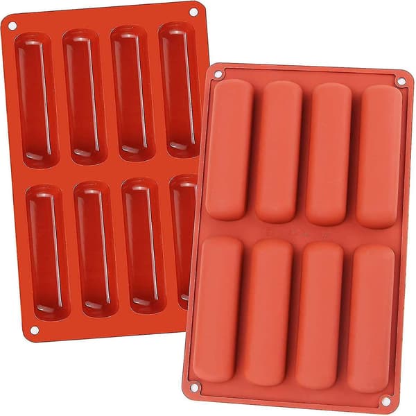 Kakaform i silikon, 2-pack Finr Sd-formar Cyr Silikonbrickor för bakning