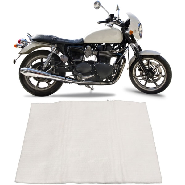 2 st motorcykelavgasrör ljuddämpare rör ljuddämpare bomull glasfiber ljuddämpare 35*25cm ljudabsorberande packningsduk