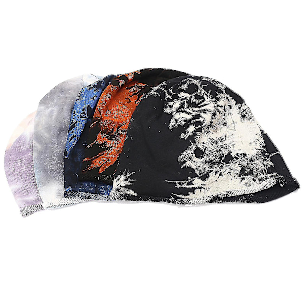 Kvinner Menn Varm Baggy Kamuflasje Heklet Vinter Ull Ski Lue Tie-dye Caps Hat