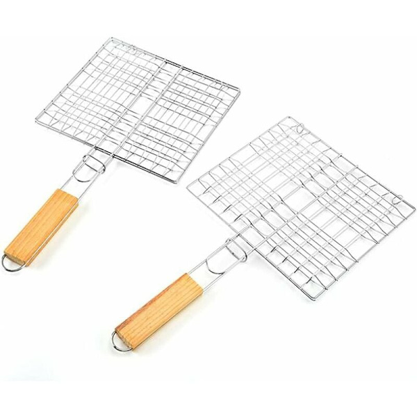 2-pack bärbart grillställ i rostfritt stål