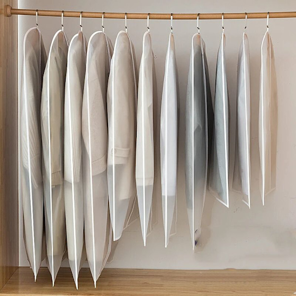 Klädhängande dammskydd Bröllopsklänning Kostym Jacka Förvaringsväska Klädväska Organizer Garderob Hängande Kläder Organizer 1 Styck (60x80cm)