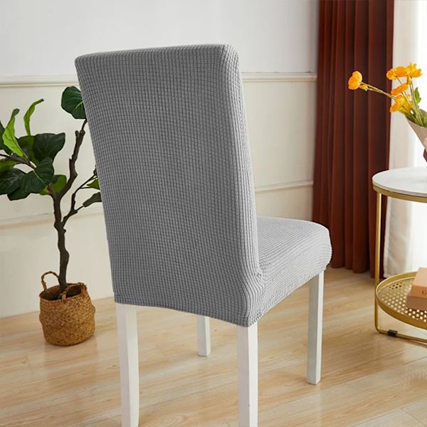 Stolskydd Stretch Elastiskt Universal Stolskydd Matsalsstol Plysch Stolskydd Stretchbara Stolsitsöverdrag, 1 st Brun