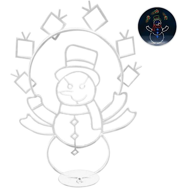 Jul Spa Animerade Prydnader Strängljus Trädgård Snö Ljus Dekorativ Ram Inomhus Utomhusskylt Fest Dekoration