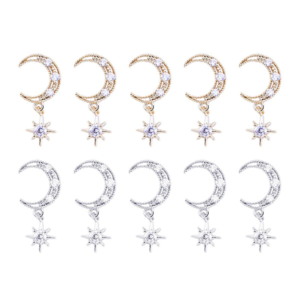 20 stk. Neglepynt, Legering Negle Smykker Neglekunst Dekoration Rhinestones til Kvinder DIY Negle Dekoration（typestyle1）