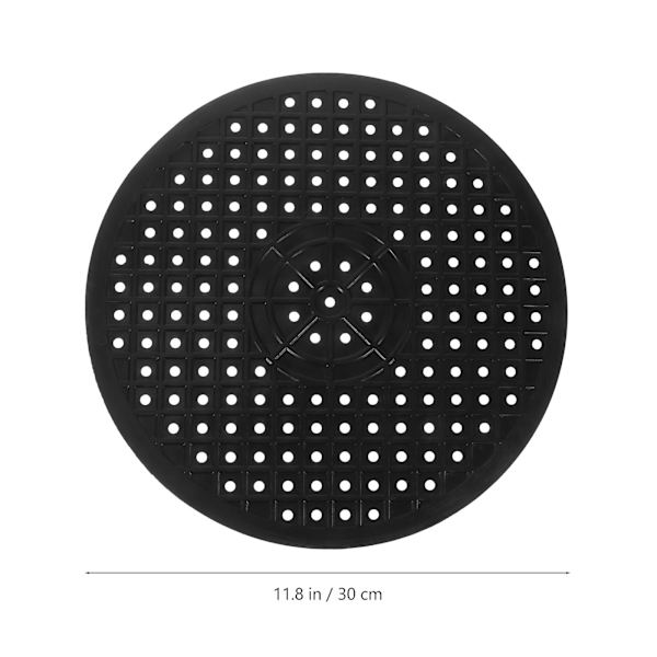 2 stk. Gummivaskemåtte til køkkenvask, beskyttelsesmåtte til køkkenvask, afløbsmåtte (30,00 x 30,00 x 0,20 cm, sort)