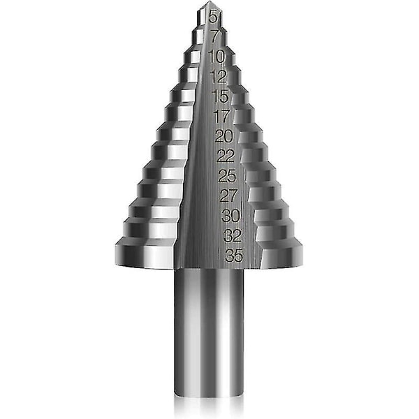 Hss Stegad Countersink Borr, Dubbelspårig Countersink Stegbrygga (5mm-35mm) Med Titanbeläggning, Solid, Perfekt För Skruvmejselborrning På
