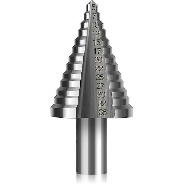 Hss Step Countersink Drill Bit, Double Slotted Countersink Step Drill Bit (5mm-35mm) With Titanium Coating, Solid, Perfect For Screwdriver Drilling On