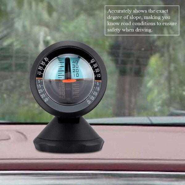 Bilinclinometer, Bilinclinometer Inclinometer Inclinometer Nivåindikator Trafiksäkerhetsinstrument (Svart)