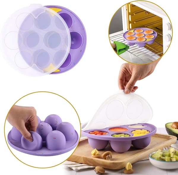 2-pack silikonmuffinsformar Cupcake-formar - 7-pack Cupcake-formar
