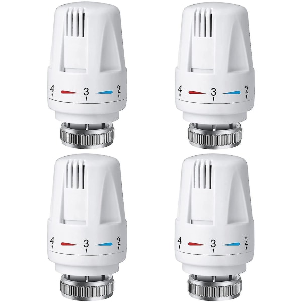 4 Pcs Radiator Thermostatic Head, Trv M30 X 1.5 Radiator Thermostat Head, Radiator Thermostatic Valve, For Home And Office Heating System