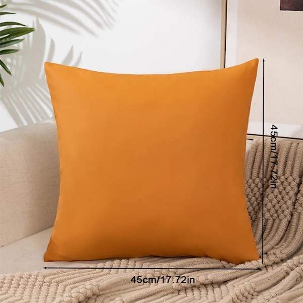 45x 45cm tygkuddfodral, mjukt reptåligt vattentätt soffkuddfodral för vardagsrum, arbetsrum, sovrum (blå)