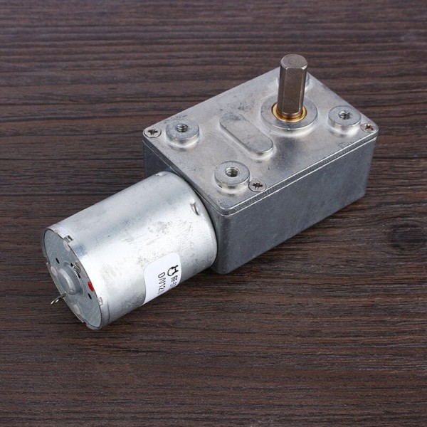 DC 12V Reversibel högt vridmoment snäckväxelmotor med reduktionsmotor (6RPM)