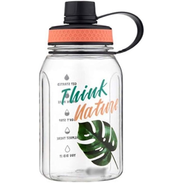 Vandflaske, sportsvandflaske, 900ML fitness vandflaske, vandflaske (farve: orange, størrelse: 900ml)